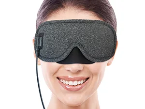 DR.PREPARE Heated Eye Mask Electric USB Cotton Eye Compress Heating Pad with Smart Temperature & Timer Control Earplugs for Sleep Dry Eyes Blepharitis Dark Circles and Puffy Eyes - adjustable eye mask