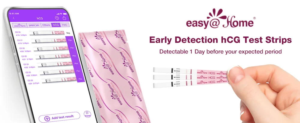 Pregnancy Detection Test Strips Kit: Easy Home 20 HCG Tests 10miu/ml Powered by Accurate Fertility Tracker iOS and Android Premom App 20HCG - early pregnancy tests