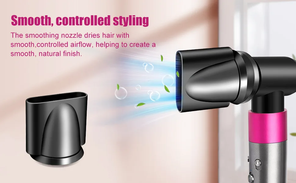 Smoothing Nozzle and Adaptor for Dyson for Airwrap Styler Attachment for Airwrap Styler Converting to Hair Dryer - smoothing nozzle attachment