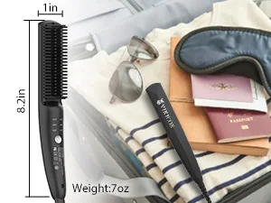 VIKICON Beard Straightener 30s Quick Heated Beard Brush Mini Heating Straightening Comb for Men Ionic/Lightweight/Fast/Anti-scalding Hot Hair Brush for Styling Long&Short Beard - product information 19