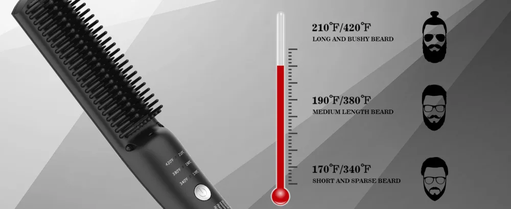 VIKICON Beard Straightener 30s Quick Heated Beard Brush Mini Heating Straightening Comb for Men Ionic/Lightweight/Fast/Anti-scalding Hot Hair Brush for Styling Long&Short Beard - product information 22