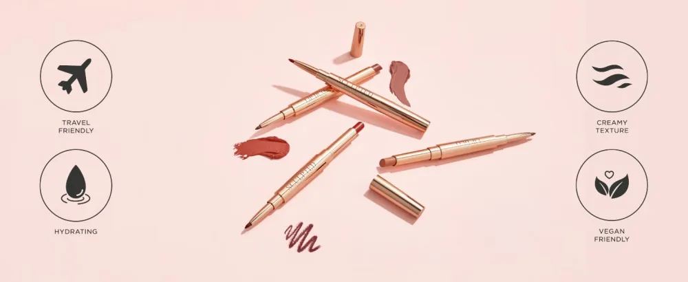 Lip Duo 2-in-1 Lipstick & Liner from Sculpted by Aimee (Double Trouble) - Travel-Friendly Double-Ended Lip Duo to Sculpt Shape & Colour Lips - LIP DUO