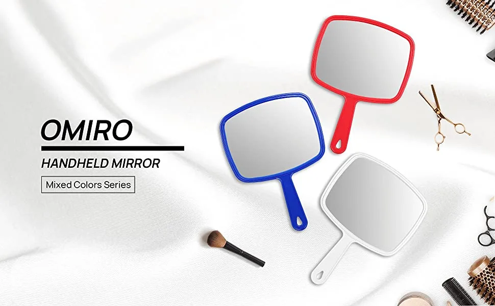 OMIRO Hand Mirror Handheld Mirror with Handle Union Jack Blue - handheld mirror