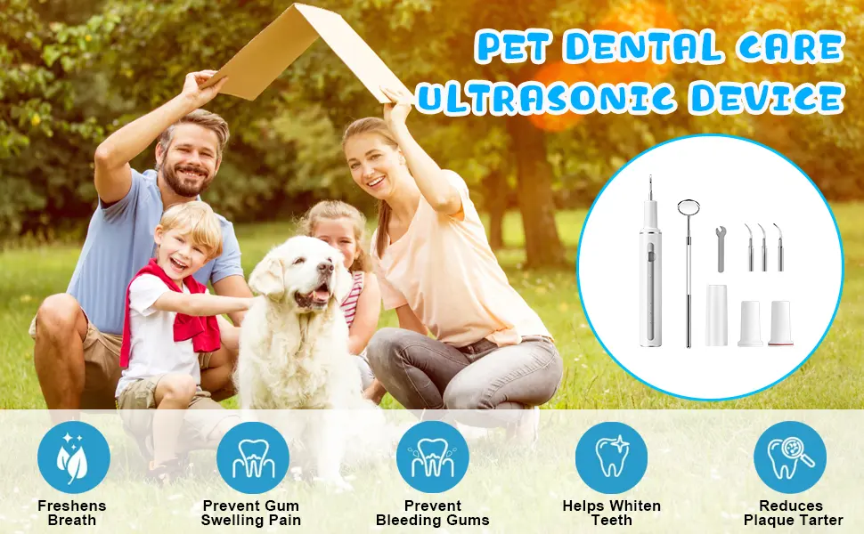Dog Teeth Cleaning Kit Ultrasonic Pet Toothbrush Cleaner Toothbrush with 3 Modes and Lights Suitable for Dogs and Cats - product information 5