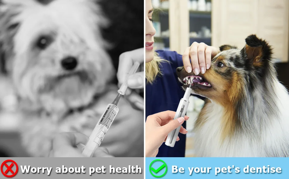 Dog Teeth Cleaning Kit Ultrasonic Pet Toothbrush Cleaner Toothbrush with 3 Modes and Lights Suitable for Dogs and Cats - product information 7