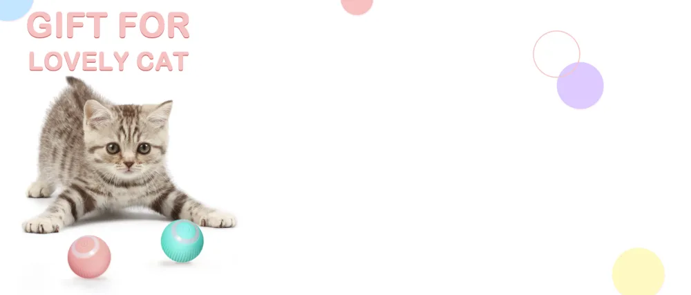 DONGKER Cat Ball Toys Interactive Self Rotating Rolling Balls Automatic Moving USB Rechargeable for Cats Kitten Kitty Exercise(4.3 * 4.3cm) (pink+green) - product information 1