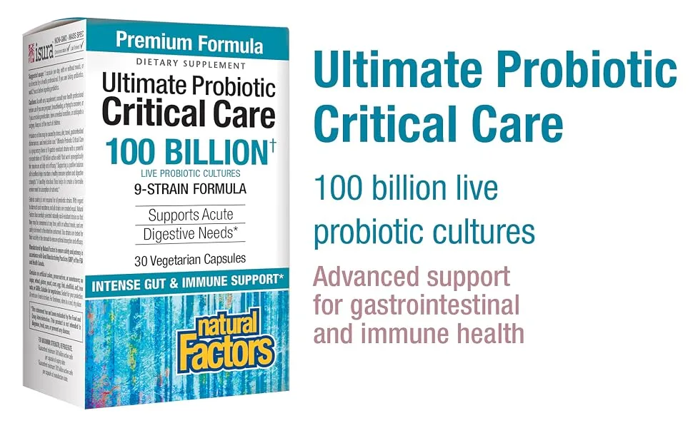 Natural Factors Ultimate Probiotic Critical Care 100 Billion CFU 30 Vegetarian Capsules - naft