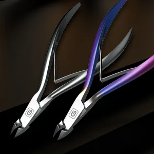 Cuticle Trimmer 3/4 Jaw Extremely Sharp Cuticle Nippers Stainless Steel Clippers Cutter Remover Pedicure Manicure Nail Tool Cuticle Nippers/Colorful-b - Cuticle Trimmer