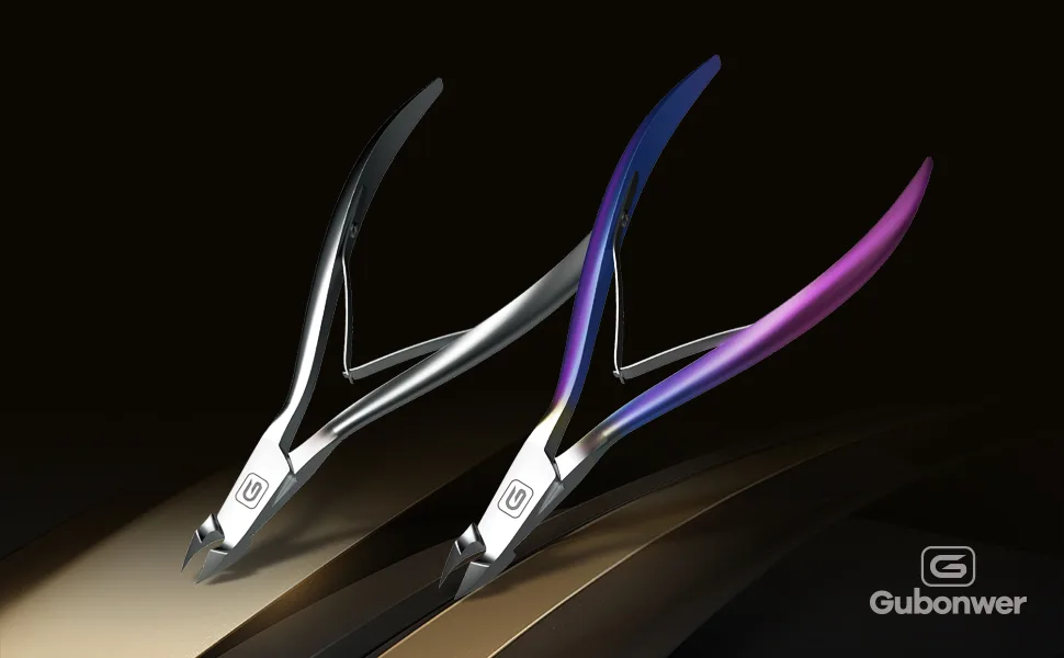 Cuticle Trimmer 3/4 Jaw Extremely Sharp Cuticle Nippers Stainless Steel Clippers Cutter Remover Pedicure Manicure Nail Tool Cuticle Nippers/Colorful-b - Cuticle Trimmer