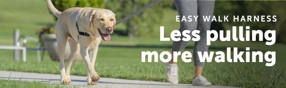 PetSafe Easy Walk Harness No-Pull Walking Harness for Dogs Adjustable Fit Includes 1.8m Lead Large-Black/Beige Black/Beige Medium - easy walk dog harness, dog walking harness, petsafe dog harness, easy leader for dogs large