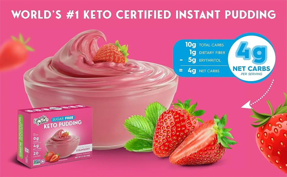 Natural Simply Delish Natural Instant Pudding Strawberry 1.7 oz (48 g) - World