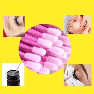 G2PLUS 200PCS Micro Applicators Brushes Pink Disposable Micro Applicators Disposable Eyelash Extension Swabs for Eyelashes Extensions - Disposable Eyelash Extension Swabs