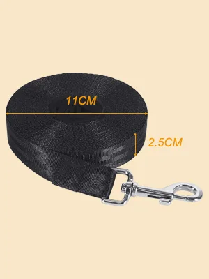Vivifying Long Line Dog Lead 10m/32ft Nylon Training Lead for Dogs Tracking Training Obedience Lead Leash (Black) 10m Black - dog lead