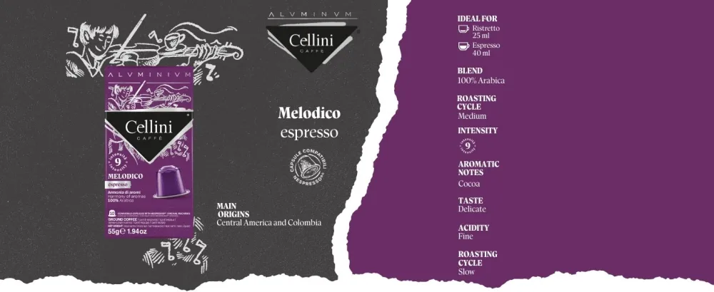 Cellini Aluminium Coffee Capsules Compatible with Nespresso - Aluminium Tasting Kit 120pcs | Aluminium Coffee Capsules Compatible with Nespresso - Melodico