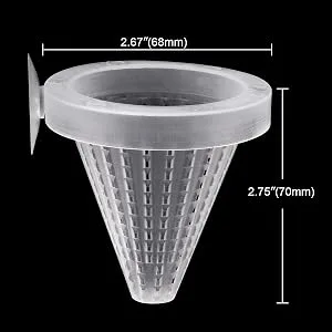 WEAVERBIRD 4PCS Aquarium Live Red Worm Fish Feeder Plastic Cone Shape Basket Shrimp Feedeing Cup with Sucker - Aquarium Fish Feeder