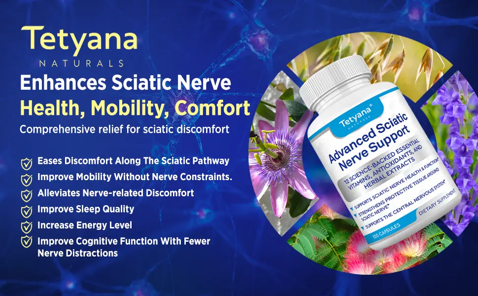 Advanced Sciatic Nerve Support Relief: Alpha Lipoic Acid Vitamin Benfotiamine - 12 in 1 Sciatica Supplements - 120 Capsules- 30-60 Supply- Made in USA - product information 10