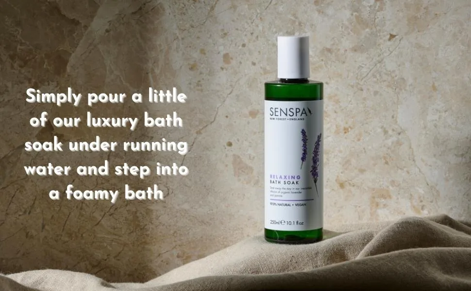 SenSpa Relaxing Lavender Bath Soak Vegan Bubble Bath 250ml - Relaxing Bath Soak1