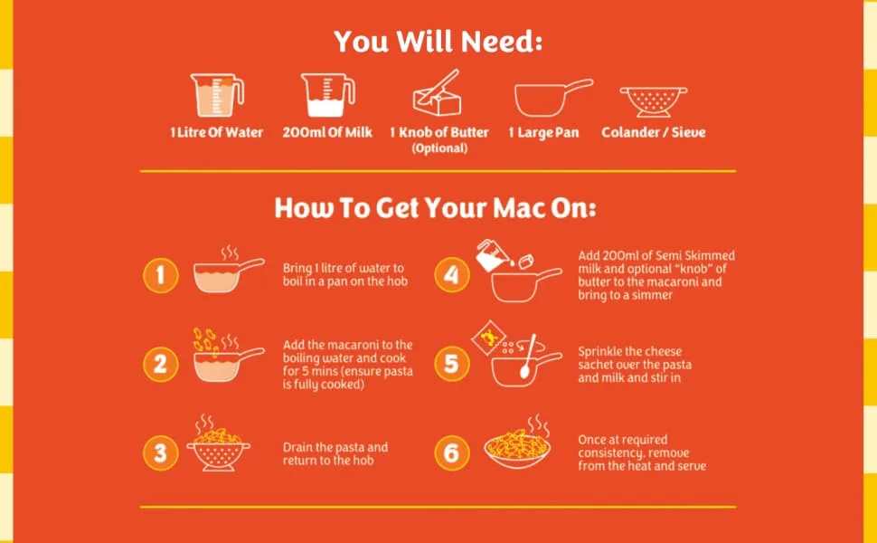 Kabuto Noodles | Mac n' Cheese Big Box Instant Pasta | Macaroni Cheese Hob Meal | 200g | Korean BBQ Cheese Flavour - how to cook mac and cheese