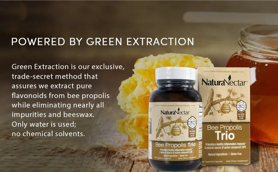 NaturaNectar Bee Propolis Trio 60 Vegetable Capsules - Trio