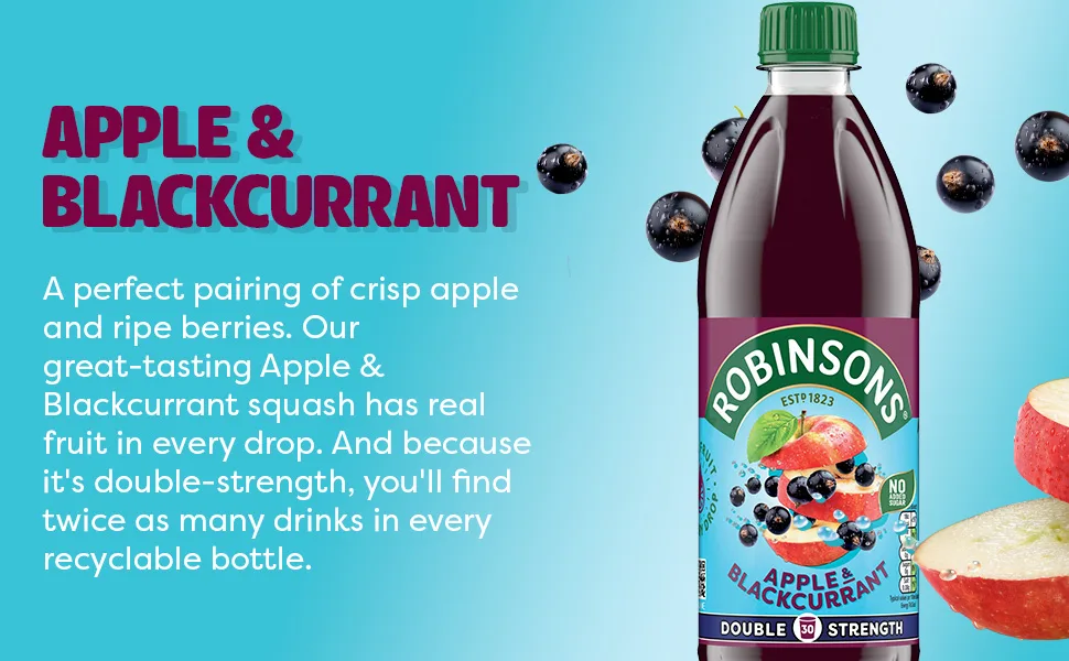 Robinsons Apple & Blackcurrant 750ml Apple and Blackcurrant - Robinsons Apple & Blackcurrant 750ml