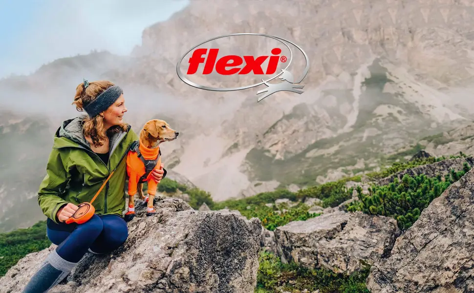 Flexi Basic Standard Cord Black Medium 5m Retractable Dog Leash/Lead for dogs up to 20kgs/44lbs - flexi retractable dog leads