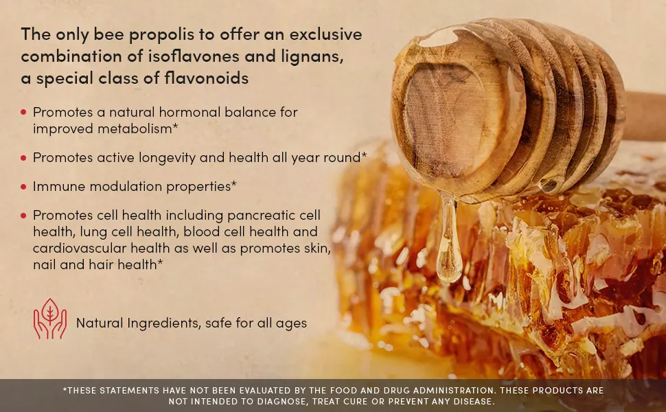 NaturaNectar Red Bee Propolis 60 Vegetable Capsules - Red Bee Propolis, Brazilian Red Propolis, NaturaNectar, Vestitol, Neovestitol, Antioxidant, ORAC