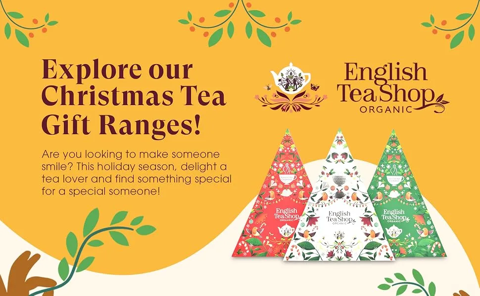 English Tea Shop Organic Advent Calendar Tree - 25 Pyramid Tea Bags - christmas gifting range
