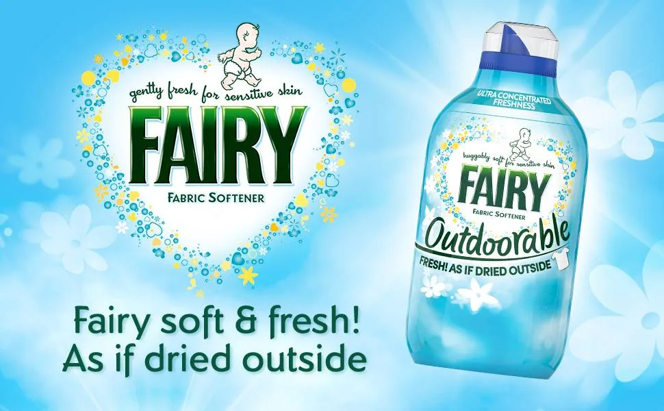 Fairy Outdoorable Fabric Conditioner 210 Washes 2.94L (490 ml x 6) Ultra Concentrated Suitable For Sensitive Skin Outside Freshness Even When Drying Inside - product information 1