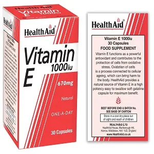 HealthAid Vitamin E 1000iu - 60 Capsules - product information 2