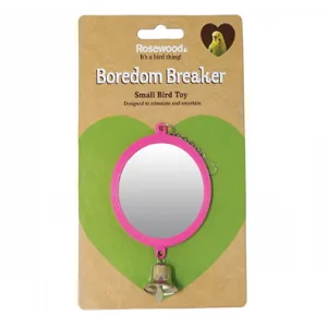 (Boredom Breaker) Bird Toy Double Sided Mirror Large Various colours - product information 3