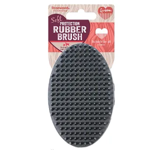 Rosewood Soft Protection Rubber Brush for Cats & Dogs One Size Purple - product information 3