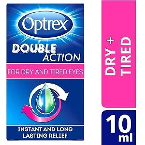 Optrex Double Action Rehydrating Eye Drops | Suitable for Dry and Irritated Eyes | Preservative Free & Contact Lens Friendly | Helps Restore Moisture | 10ml Single - product information 2
