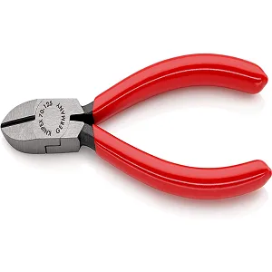 Knipex Diagonal Cutter black atramentized plastic coated 125 mm 70 01 125 EAN 125 mm / mit EAN-Kennzeichnung Single - Image