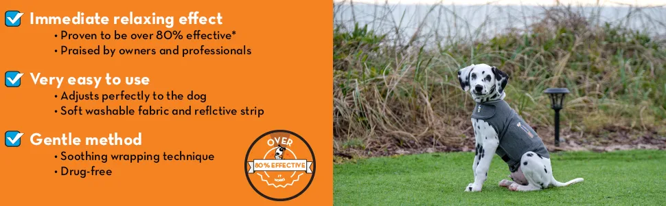 ThunderShirt: Calming Jacket for Dogs Instant Natural Relief for Anxiety Fireworks Travel Thunder - Grey Jacket 5 sizes XS Grey XS - Thundershirt works