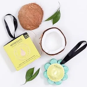 Spongell Pedi-Buffer - Cleanse Exfoliate & Polish Feet - Papaya Yuzu - Coconut