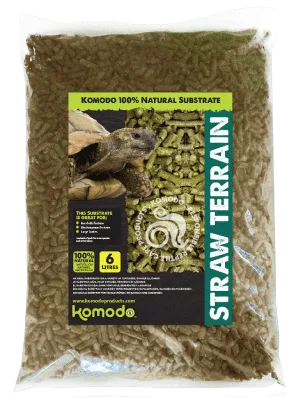 Komodo Straw Terrain Substrates for Reptiles Reptile Bedding Straw Bedding Straw Terrain 12 Litre - Komodo