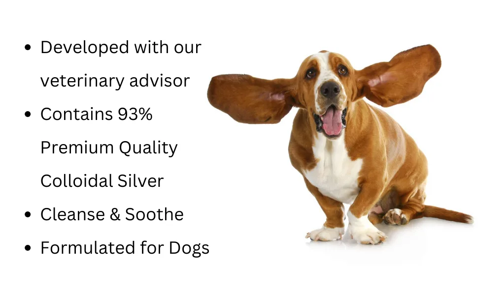 Natures Greatest Secret Antibacterial Ear Drops for Dogs Soothes Cleans & Protects with Colloidal Silver & Essential Oils 30ml Single - ear4