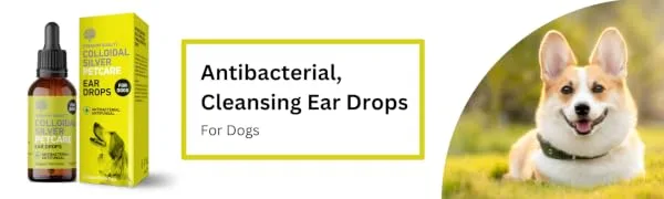 Natures Greatest Secret Antibacterial Ear Drops for Dogs Soothes Cleans & Protects with Colloidal Silver & Essential Oils 30ml Single - product information 1