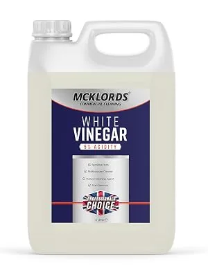 McKLords Commercial - White Vinegar - 5% Acidity | Multi Surface Cleaner - 2.5 Litre - McKLords Commercial - White Vinegar - 5 Litre