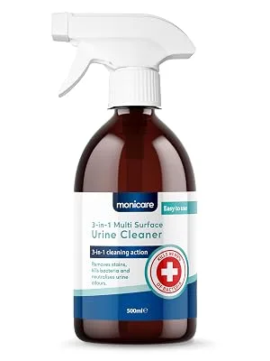 Monicare - 3-in-1 Multi Surface Urine Cleaner | Stain Odour Remover & Deodoriser - 500ml - Monicare - 3-in-1 Multi Surface Urine Cleaner 500ml