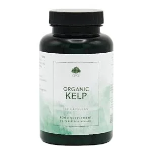 Organic Kelp Supplement | 500mg Kelp per Capsule | Source of Iodine 435mcg | 120 Vegan Capsules | G&G Vitamins - Organic Kelp