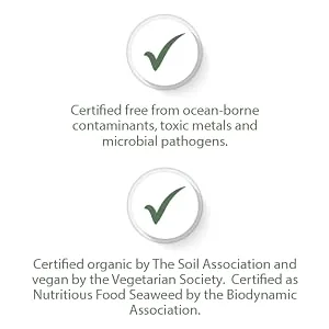 Organic Kelp Supplement | 500mg Kelp per Capsule | Source of Iodine 435mcg | 120 Vegan Capsules | G&G Vitamins - Organic Kelp