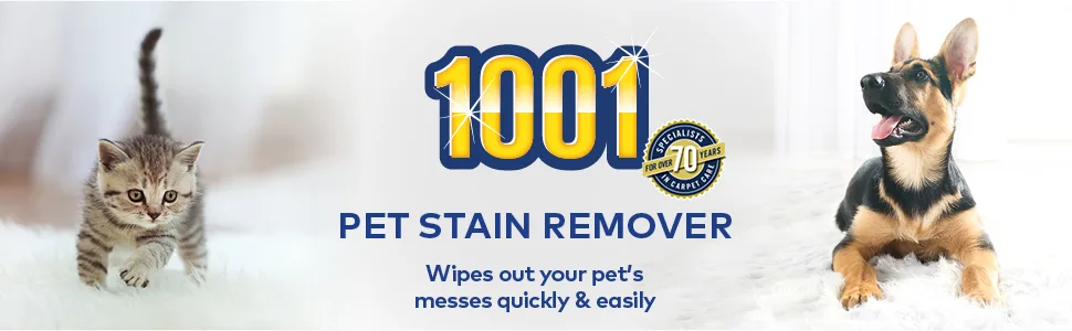 1001 Pet Stain Remover Carpets & Upholstery 500ml 2012 Stain Remover - product information 1