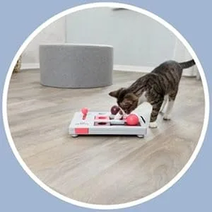 TRIXIE Cat Activity Brain Mover Strategy Game for Mental Stimulation Interactive Play for Cats Treat Dispenser Cat Toy Brain Mover Toy - image