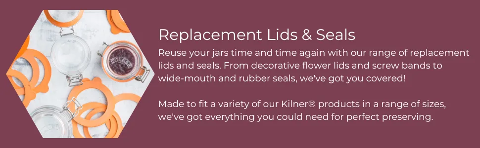 Kilner Replacement Steel Screw Bands Gold One Size Preserve Jar Screw Bands - Set of 6 - Kilner