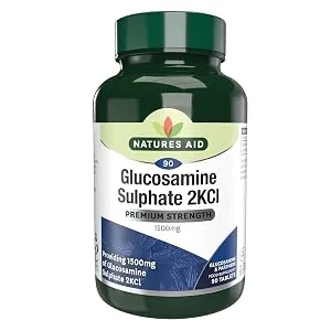 Natures Aid Glucosamine Sulphate 1500 mg High Strength Salt Free 90 Tablets Glucosamine Sulphate 1500 mg 90 Tablets - Glucosamine 1500mg