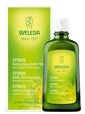 Weleda Citrus Refreshing Bath Milk 200ml - bath milk