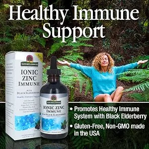 Nature's Answer Ionic Zinc Immune with Black Elderberry 4 fl oz (120 ml) - All Natural Herbal Extracts