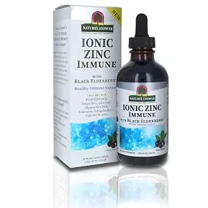 Nature's Answer Ionic Zinc Immune with Black Elderberry 4 fl oz (120 ml) - Ionic Zinc, Zinc, Zinc Dropper, Immune Support, Immune Booster, Immune Defense, Black Elderberry