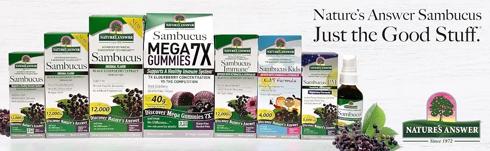 Nature's Answer Kid's Sambucus Chewables Black Elderberry 45 Chewable Tablets - Natures Answer Elderberry Sambucus